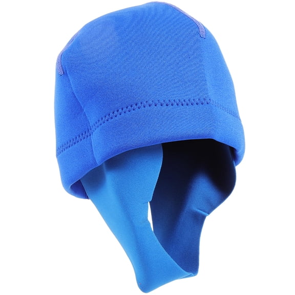 Raindrops 1Pack Blue Snorkeling Hood for Men with Hair Protection and Round Shape 9.8X7.1X0.1in