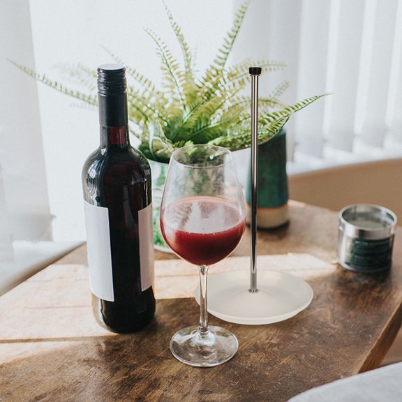 FOMIYES Inverted Cup Holder for Kitchen Wine Decanter Drying Rack White Stainless Steel 1Pack