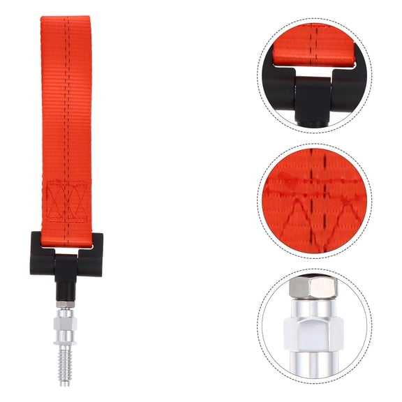 Raindrops 1Pack Car Racing Tow Strap Red Nylon Front Bumper Belt Towing Protection 37x2.8in