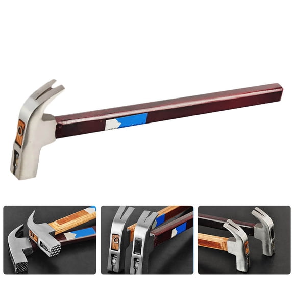 Raindrops 1Pc Practical Nail Pulling Hammer with Wear Resistant Wood Handle