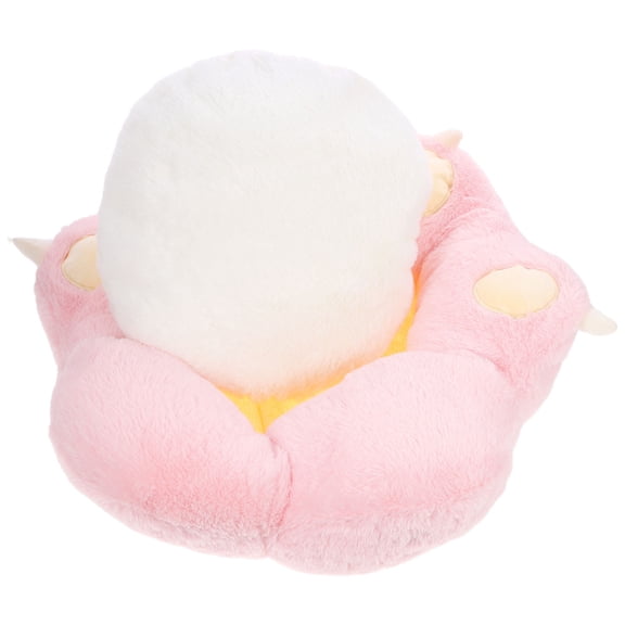 Raindrops Pink Self Warming Pet Bed with Crown Design Anti Skid Cushion for Cat and Dog