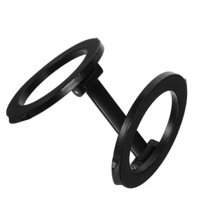 FOMIYES Universal Car Phone Holder, Black Metal 360 Rotatable Stand for Navigation, Desk, and Hands-Free Use