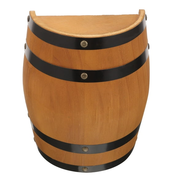 Raindrops 1Pack Decorative Barrels For Home And Bar Rustic Design Oak Wood
