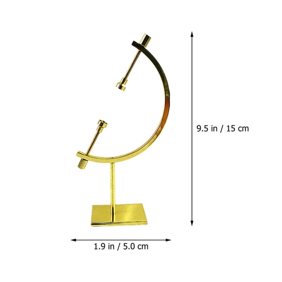 Raindrops Earth Globe Stand with Golden Stainless Steel Crystal Display Rack for Home Decor, 1 Piece