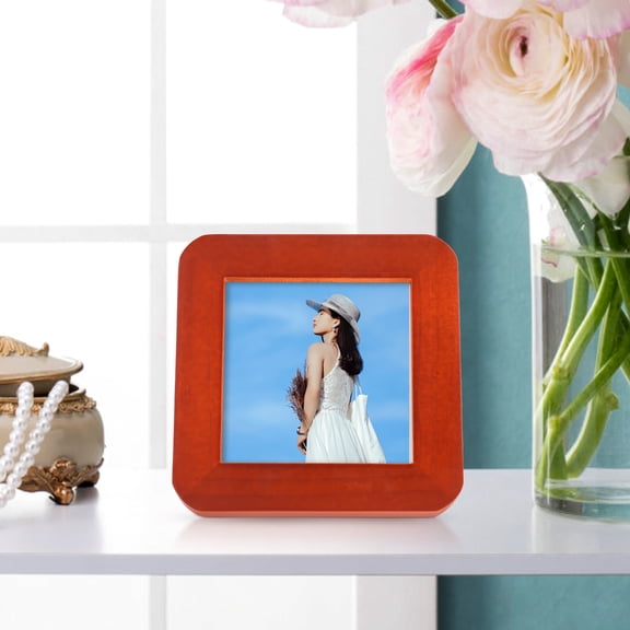 Raindrops 1Pack Desktop Photo Frame Wood Small Vintage Picture Frames For Cafe Decor