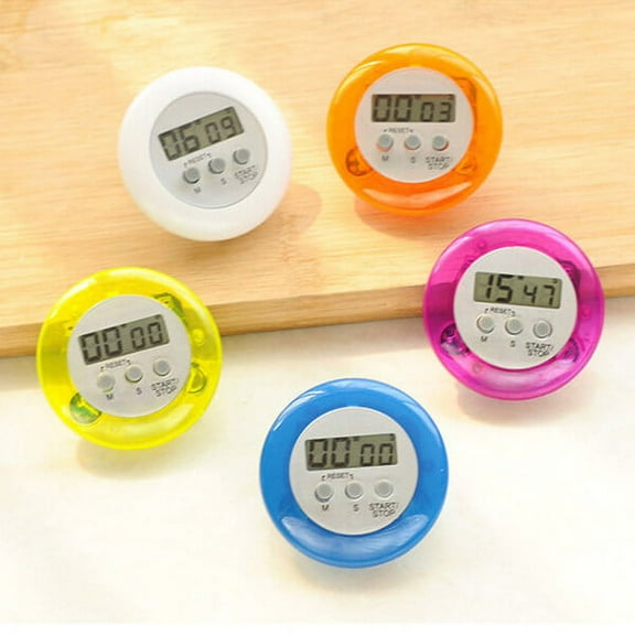 Raindrops 1Pack Digital Kitchen Timer Square Purple With Loud Alarm For Scheduling