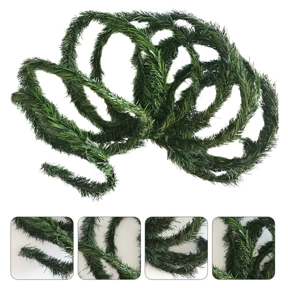 Raindrops Green Pine Garland Plastic Indoor Outdoor Decorative Artificial Pine Branches for Party
