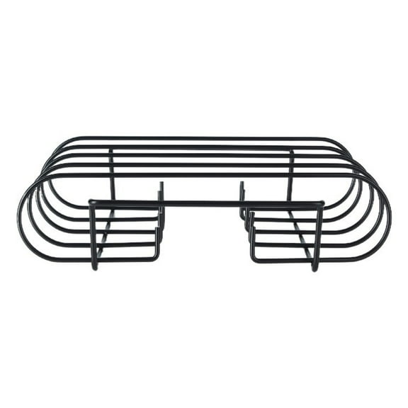 FOMIYES 1Pc Black Bbq Rib Bracket with All Round Airflow for Efficient Outdoor Barbecue