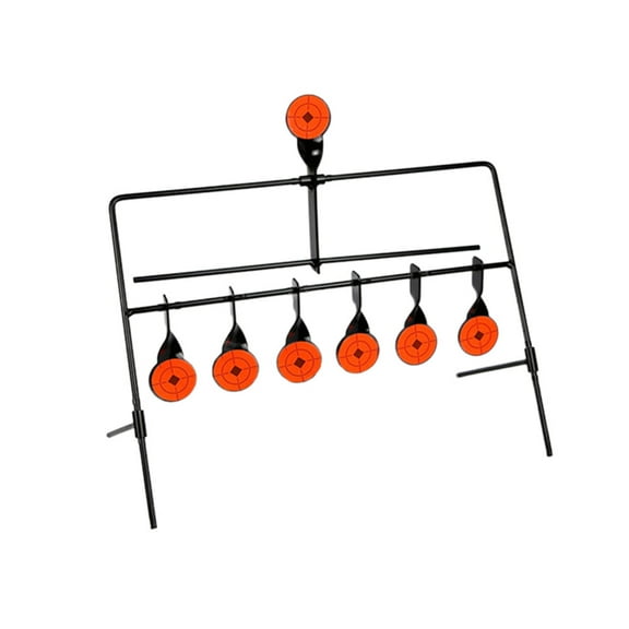 Raindrops 1Pack Durable Steel Target for Hunting Exercise with Auto Reset Feature in Black and Orange