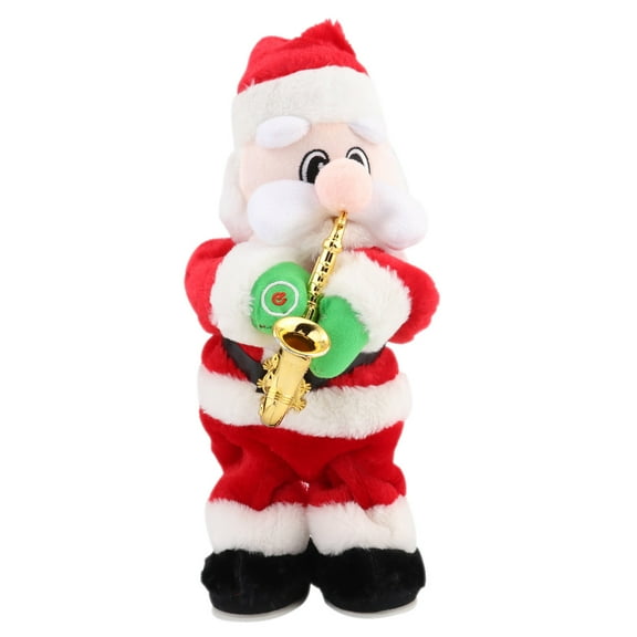 Raindrops Santa Claus Holiday Decor with Music and Swinging Motion, 1Pc Festive Christmas Decoration