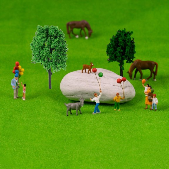 FOMIYES Green Plastic Model Trees for Train Sets, Architectural Landscaping, Dioramas, and Scenic Model Displays