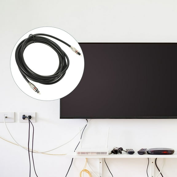 Raindrops Fiber Optic Audio Cables Black 1Set