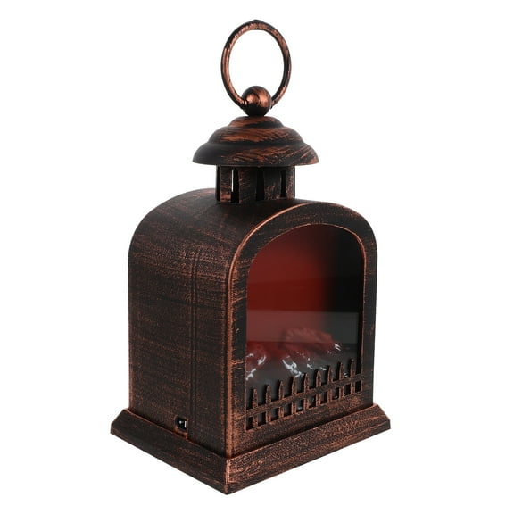 Raindrops 1Pack Fireplace Lantern Hanging Flameless Plastic Black Home Decor 11.8x5.9x4.6in