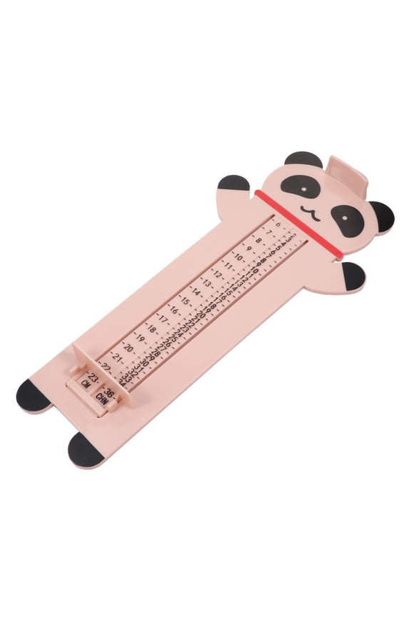 1Pc Feet Size Ruler Pink with Adjustable Baffle and Accurate Calibration for Infants