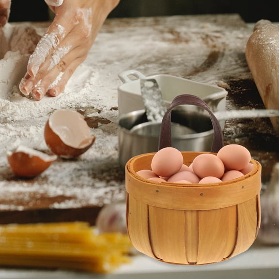 Raindrops 1Pack Fruit Basket For Kitchen Multi-functional Storage Rectangular Shape Wooden