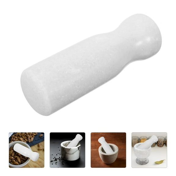 Raindrops 1Pack Garlic Grinding Tool White Stone Pestle for Home and Restaurant Kitchens