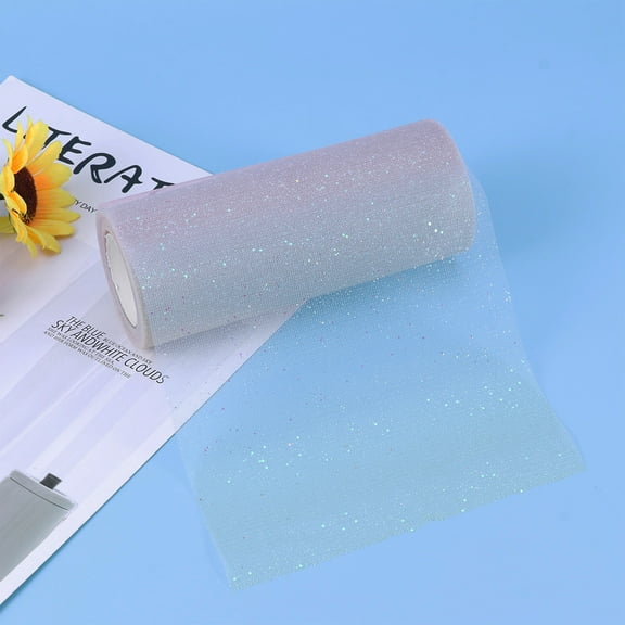 Raindrops 1Pack Glitter Tulle Roll for Event Decorations and 15cm by 10yd