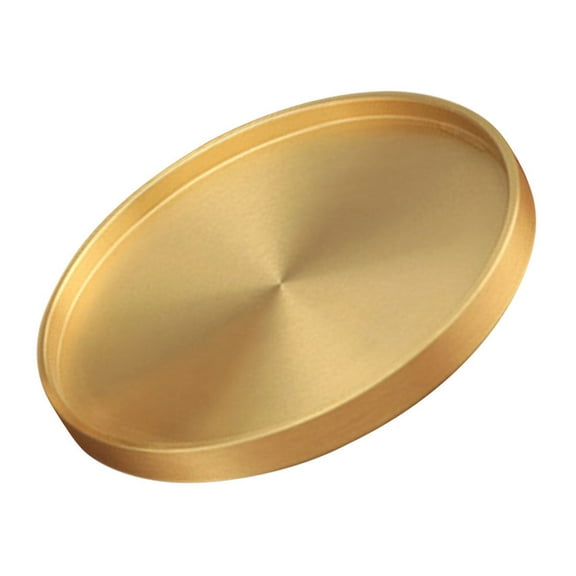 Raindrops 1Pack Golden Copper Plated Trays for Home Decoration and Tea Drinking