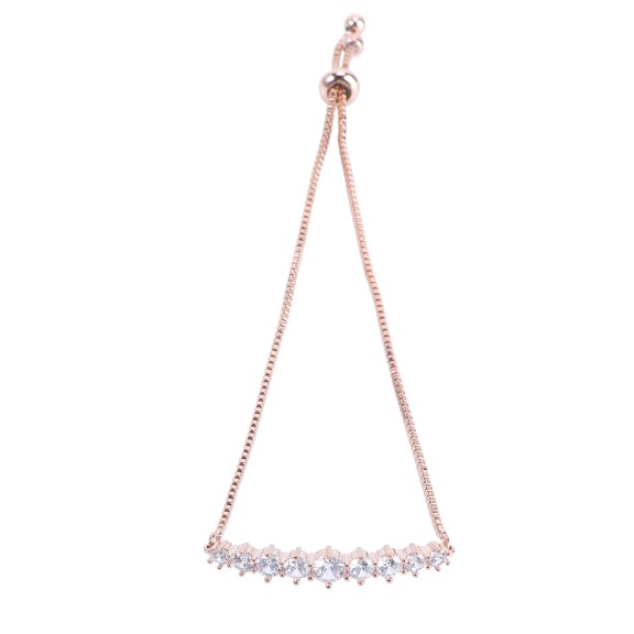 Raindrops 1Pack Adjustable Length Bracelet for Women with Alloy and Rhinestone Design