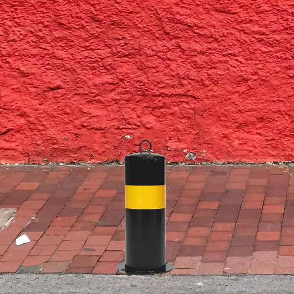 Raindrops 1Pack High Visibility Steel Safety Bollard for Driveways 34.00X16.00X16.00Cm