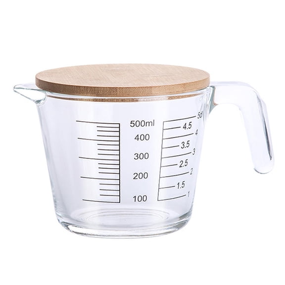 Raindrops 1Pack Kitchen Measuring Cup Heat-Resistant Transparent Glass 500ML