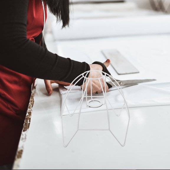 Raindrops 1Pack Lampshade Frame Unique Shape White 25x23cm Iron For Decoration Ceiling Light Frames