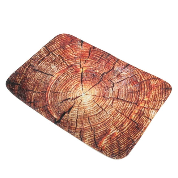 Raindrops 1Pack Light Brown PVC Non-skid Waterproof Wear-resistant Rectangle Floor Mat for Living Room 23.6x15.7in