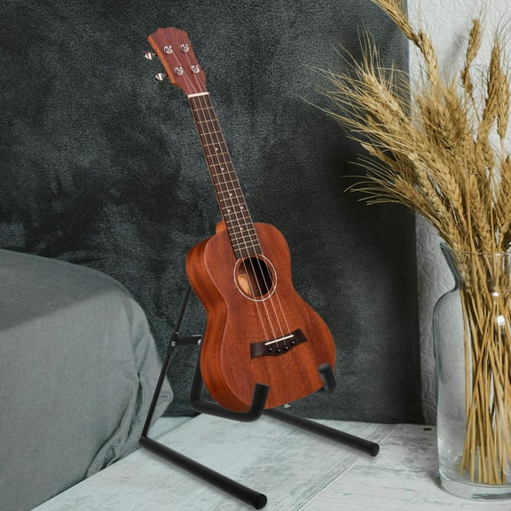 Raindrops 1Pack Mandolin Stand Black Metal for Portable Instrument Support and Storage