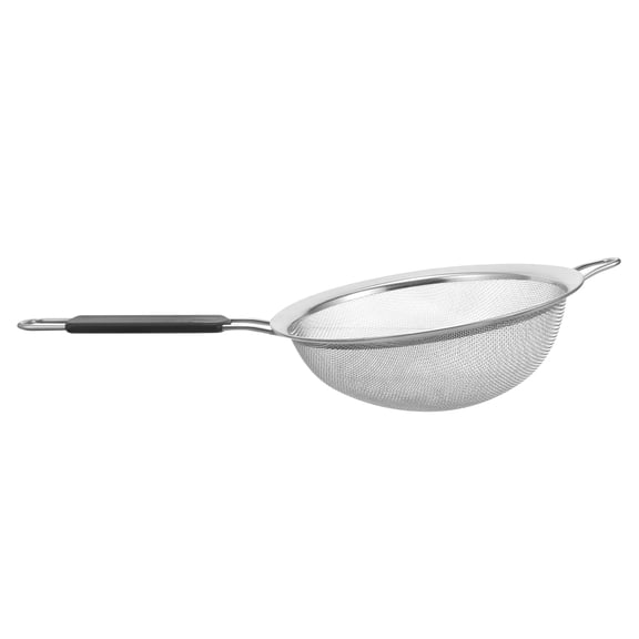 FOMIYES Stainless Steel Mesh Strainer with Plastic Handle, Plated Filter for Kitchen Juice, Flour, and Cooking Use