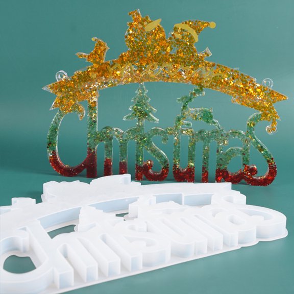 FOMIYES 1Pack Silicone Mold for Resin for Ornament Production with Eco-friendly Christmas Decorations in White Color