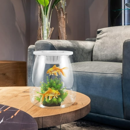 Raindrops Transparent Small Fish Tank Plastic Home Decor 1Pcs