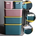 thumbnail image 1 of Raindrops 1Pack Rectangular Blue Plastic Storage Box for Moving and Storing Home Sundries 26X18.7X16.2CM, 1 of 8