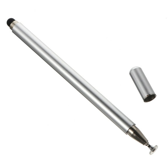 Raindrops 1Pack Round Disc Fine Tip Stylus Pen 14.5CM Silver for Touch Screen