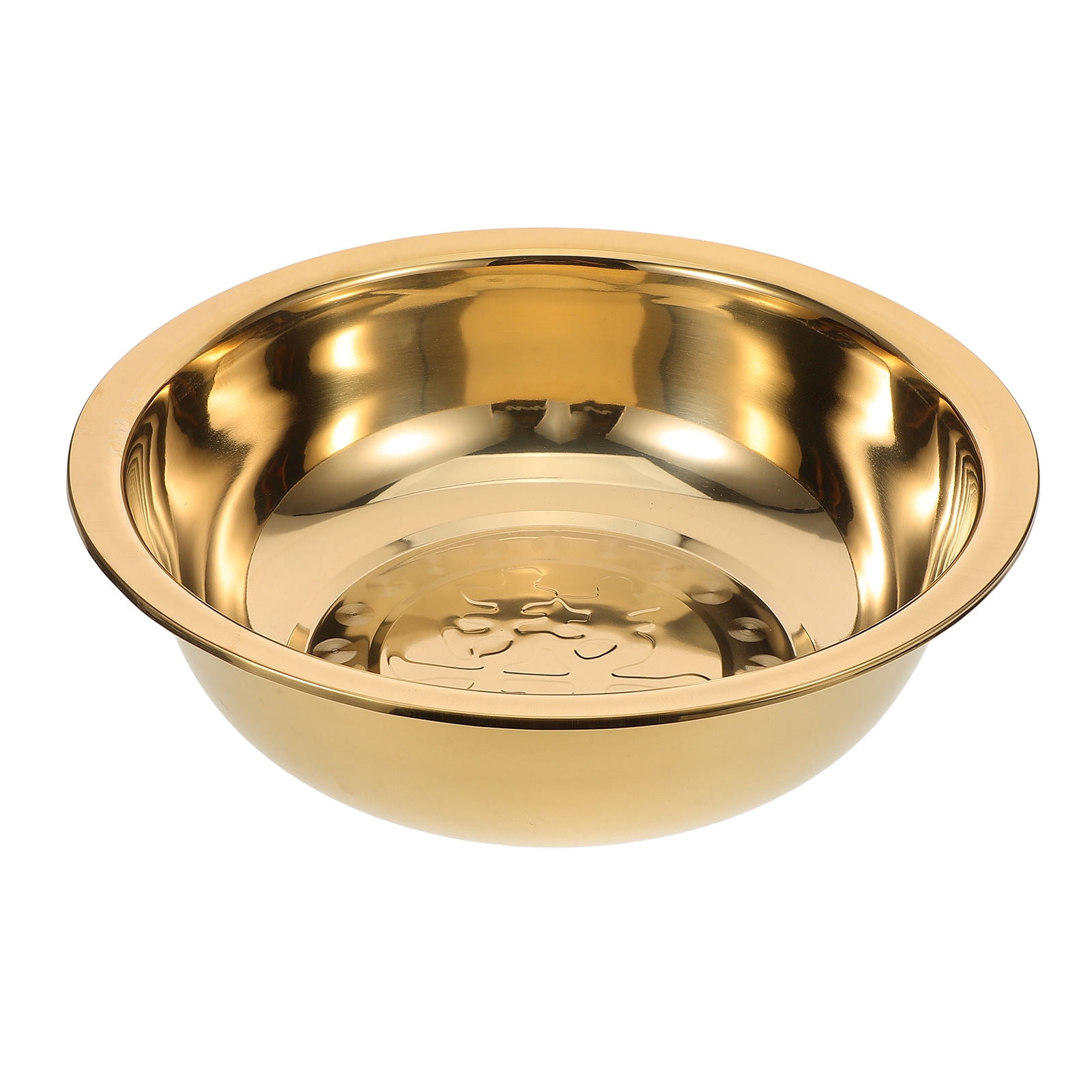 Raindrops Durable Golden Stainless Steel Cleaning Basin for Face and Foot Soaking