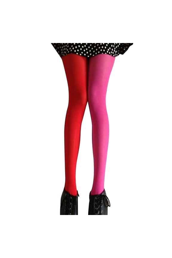 1Pack Solid Colored Tights for Women in Rose Free Size