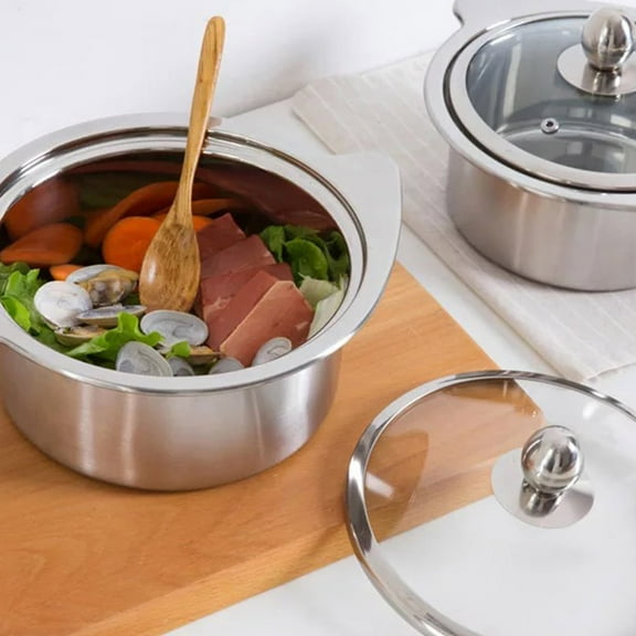 Raindrops Small Cooking Pot Hot Pot Silver 1Pcs