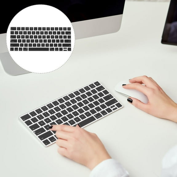 Raindrops 1Pack Tpu Black Waterproof Dustproof Protective Ultra-Thin Keyboard Cover For Wireless Keyboard 11In