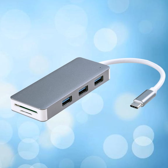 Raindrops 1Pack Usb Hub for Desktop with 3 3.0 Ports and Micro Port for Work and Travel