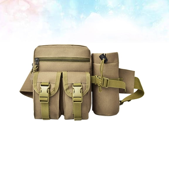Raindrops 1Pack Waist Pack Bag Khaki Rectangular for Hiking and Camping with Waterproof and Wear-resistant