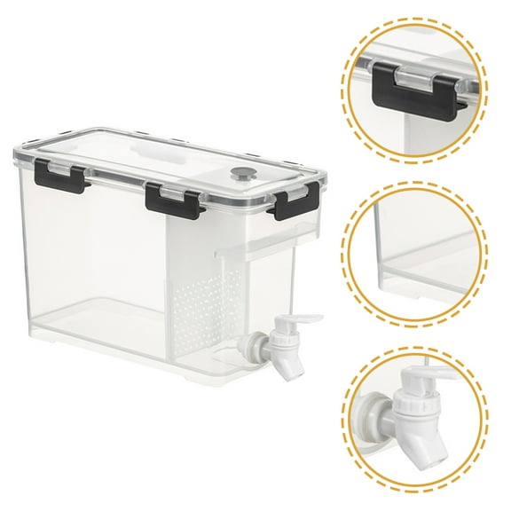 Raindrops Outdoor Large Capacity Transparent Drink Dispenser with Spigot PP Plastic 1 Piece