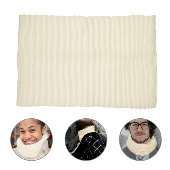 Raindrops Beige Knitted Winter Scarf for Men, Warm and Cozy Cold Weather Accessory, Stylish, Soft, and Comfortable