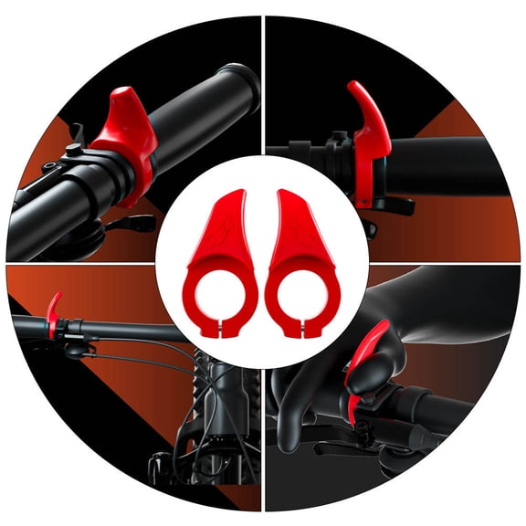 FOMIYES Red Thumb Rest Handlebar Grips for Bikes, 1 Pair, Easy Installation, Comfortable Support for Cycling