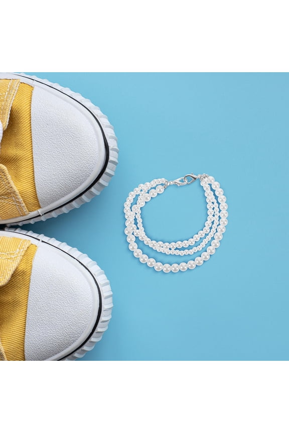 1Pair Elegant Faux Decorative Shoe Chains for High Heels Sturdy Lightweight Foot Jewelry