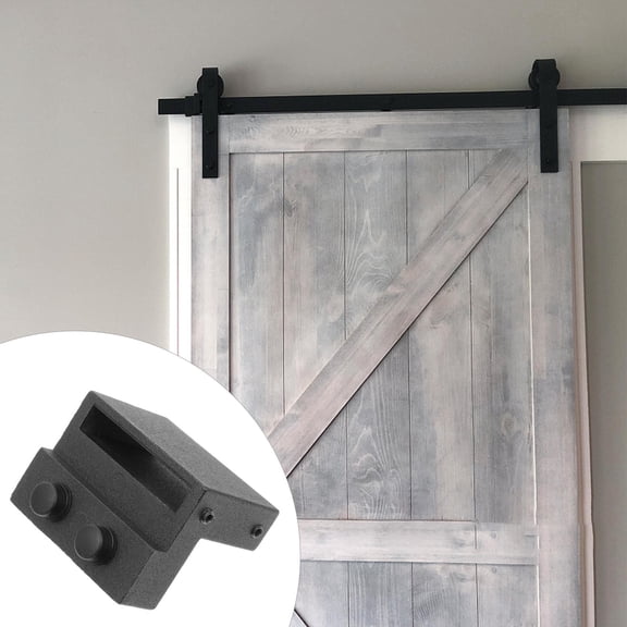 Raindrops 1Pair Modern Black Barn Door Damper Device with Rubber Cushion for Balanced and Quiet Sliding