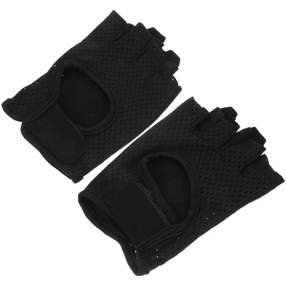 Raindrops 1Pair Riding Gloves Black Breathable Shock Absorbing Outdoor Gloves for Exercise