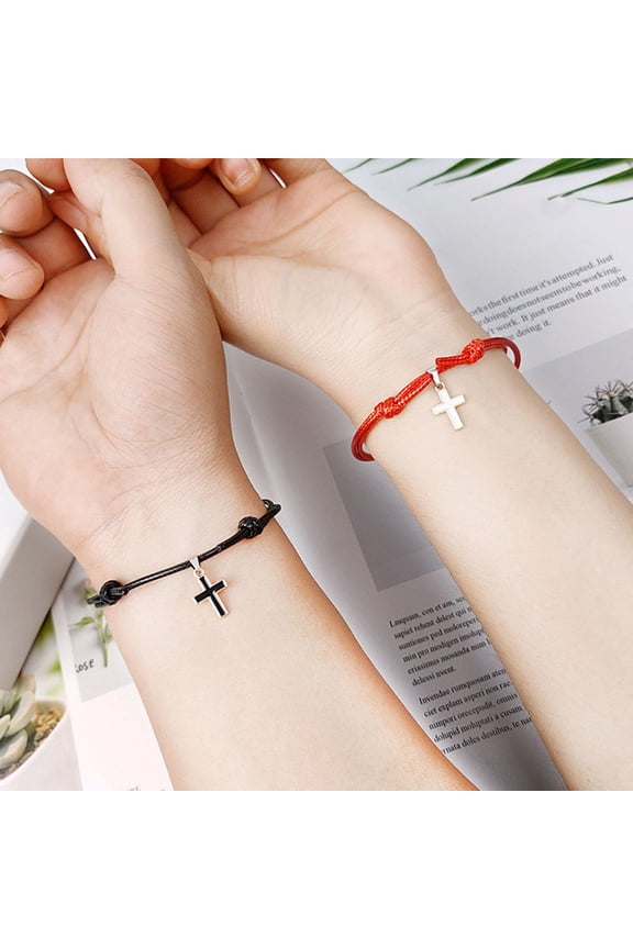 1Pair String Bracelet Cross Wristband Couples Lightweight Wrist Decoration Assorted