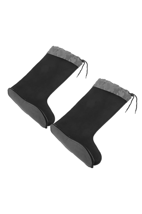1Pair Black Boot Liners for Men Plush Thermal Insulated Socks for Warm Comfortable Wear