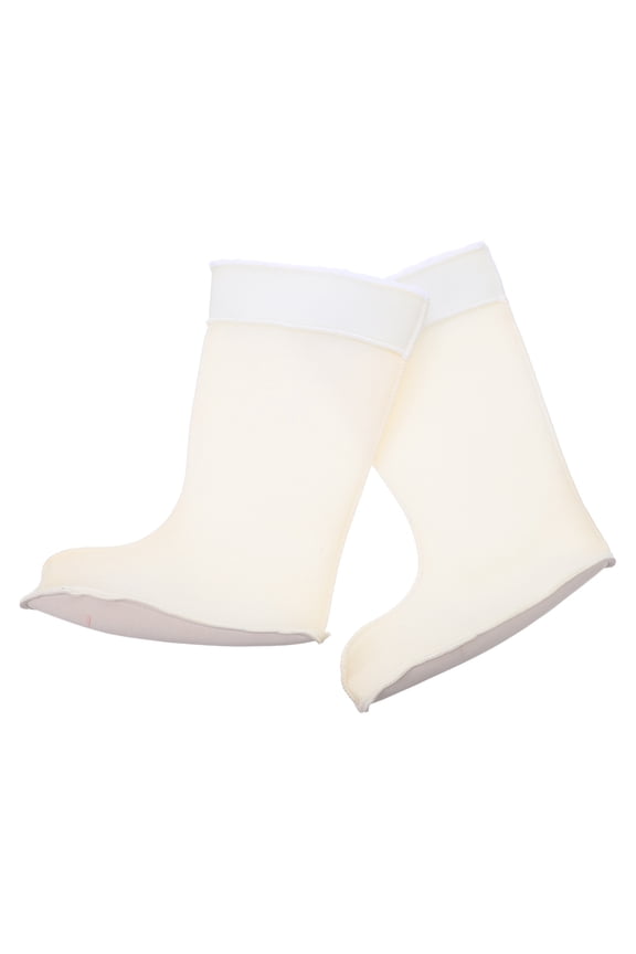 1Pair Thick Winter Boot Liners in White Soft Cotton Velvet Insulated Liner Socks for Rain Boots