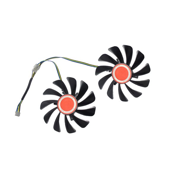 Raindrops 1Pair Video Card Fan Replacement Black Cooling Fan for Graphic Card GPU Accessory Computer Use