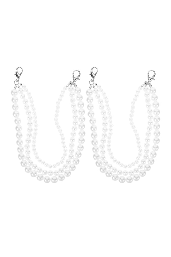 White Shoe Chains Zinc Alloy Boot Accessories Stylish and Trendy